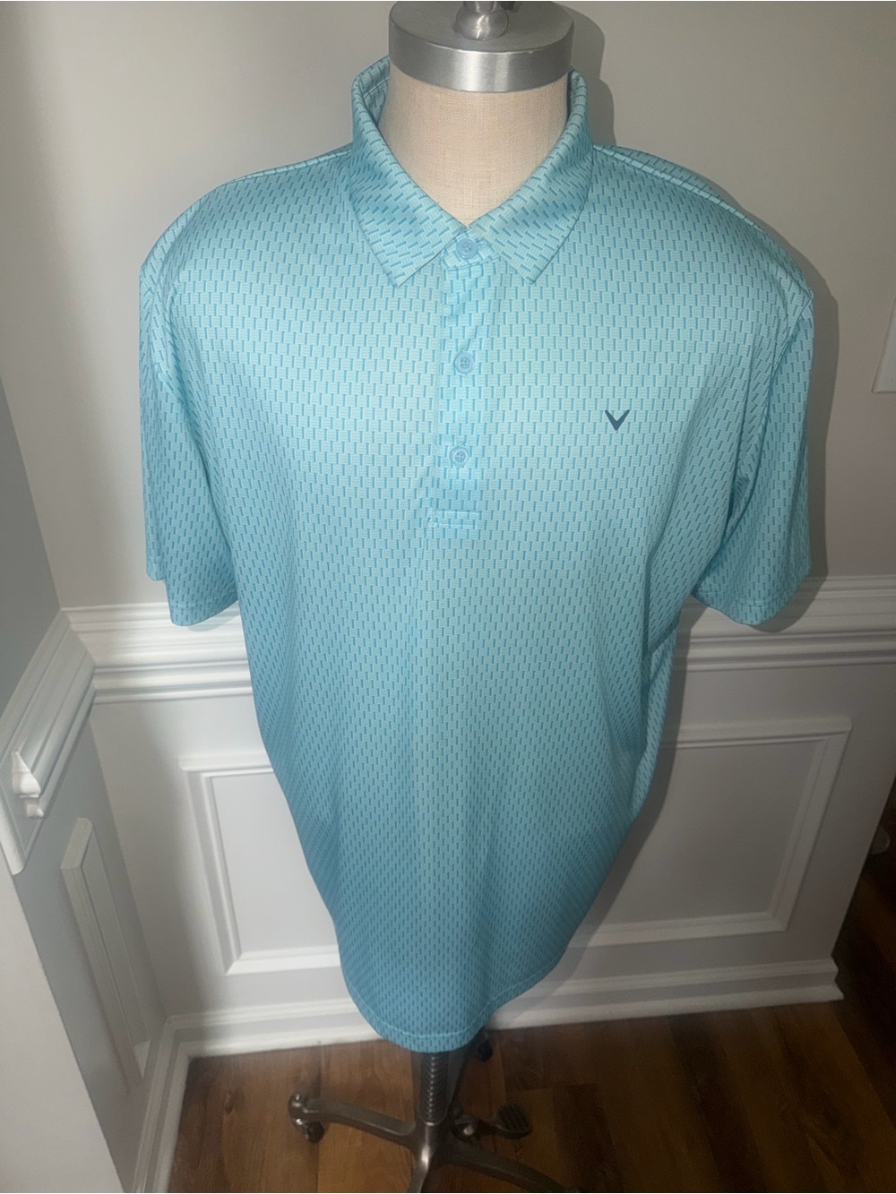 Callaway men Opt-Dri  Aqua Textured
 Short Sleeve Polo(127)